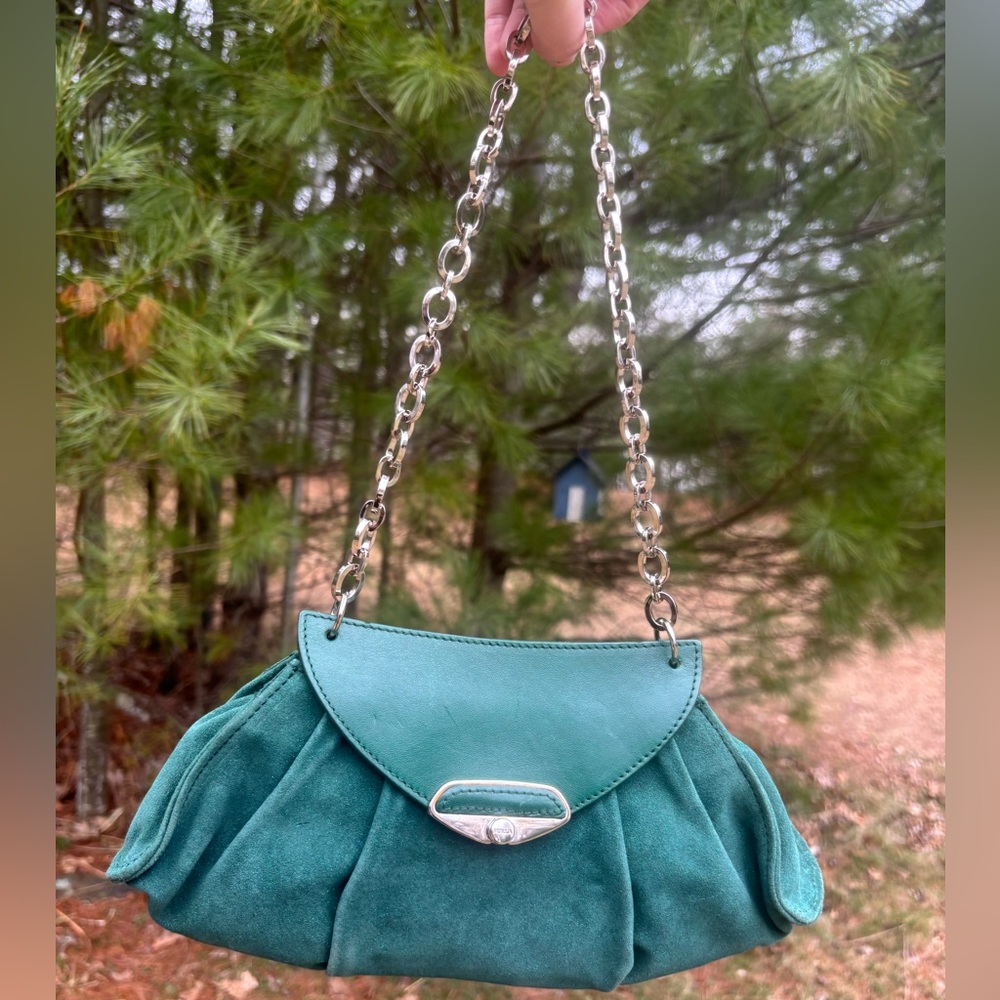 Furla Suede Leather Shoulder Bag - Picture 15 of 17